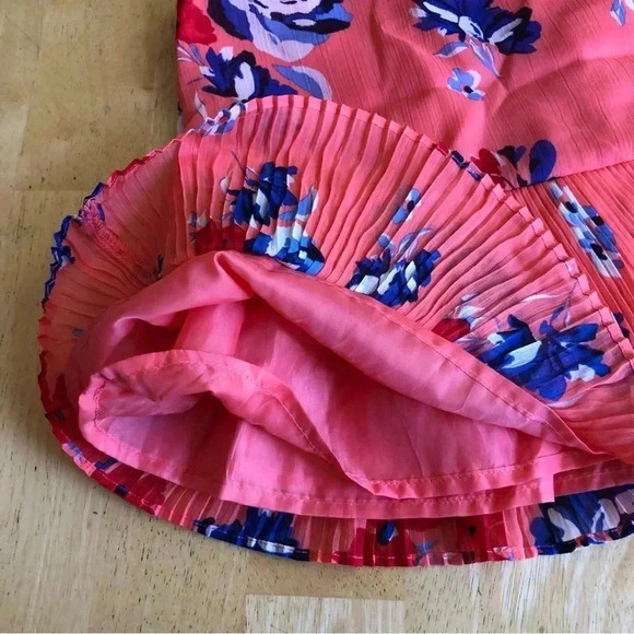 Janie and Jack Corral Pleated Dress with Floral Print NWOT 6-12 Months - Picture 3 of 7